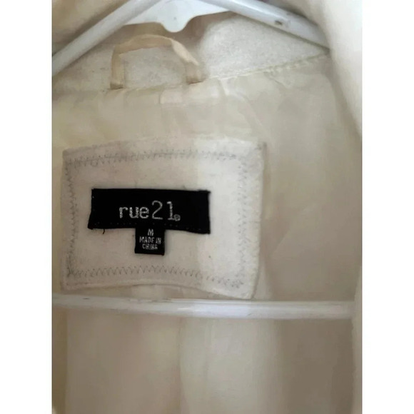 Rue 21 Women’s size medium white peacoat - Picture 5 of 10